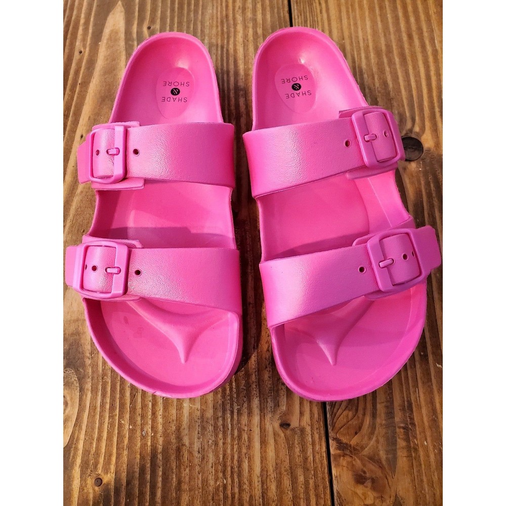 Shade & Shore Pink Sandals Slides Size 8 - Picture 1 of 6